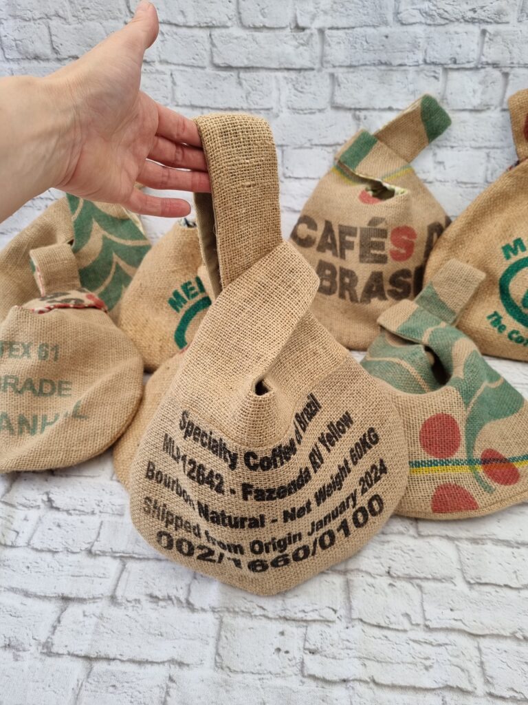 Japanese Knot Bags with a cotton lining