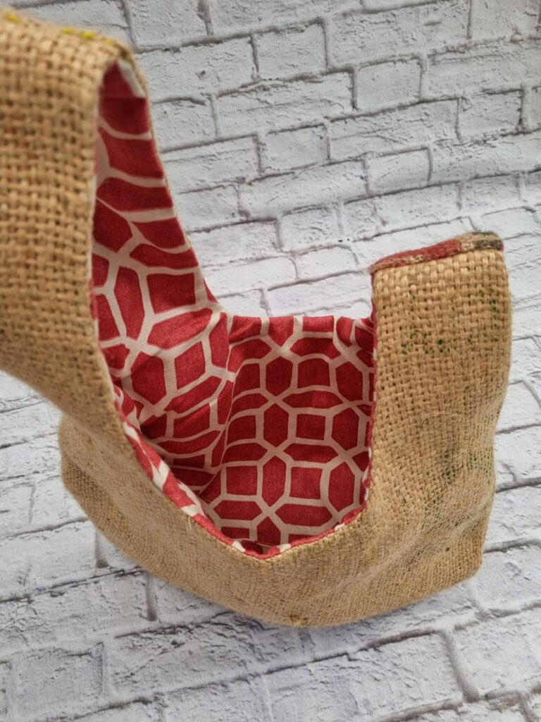 Japanese Knot Bag with a geometric cotton lining