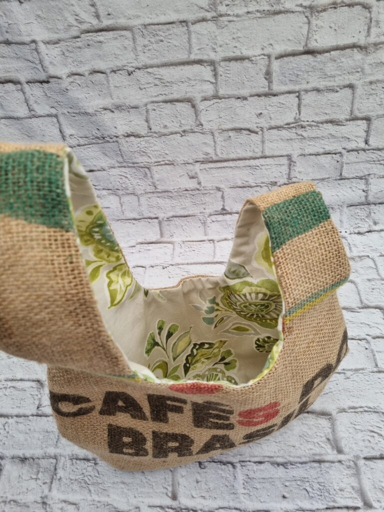 Japanese Knot Bag with a floral cotton lining