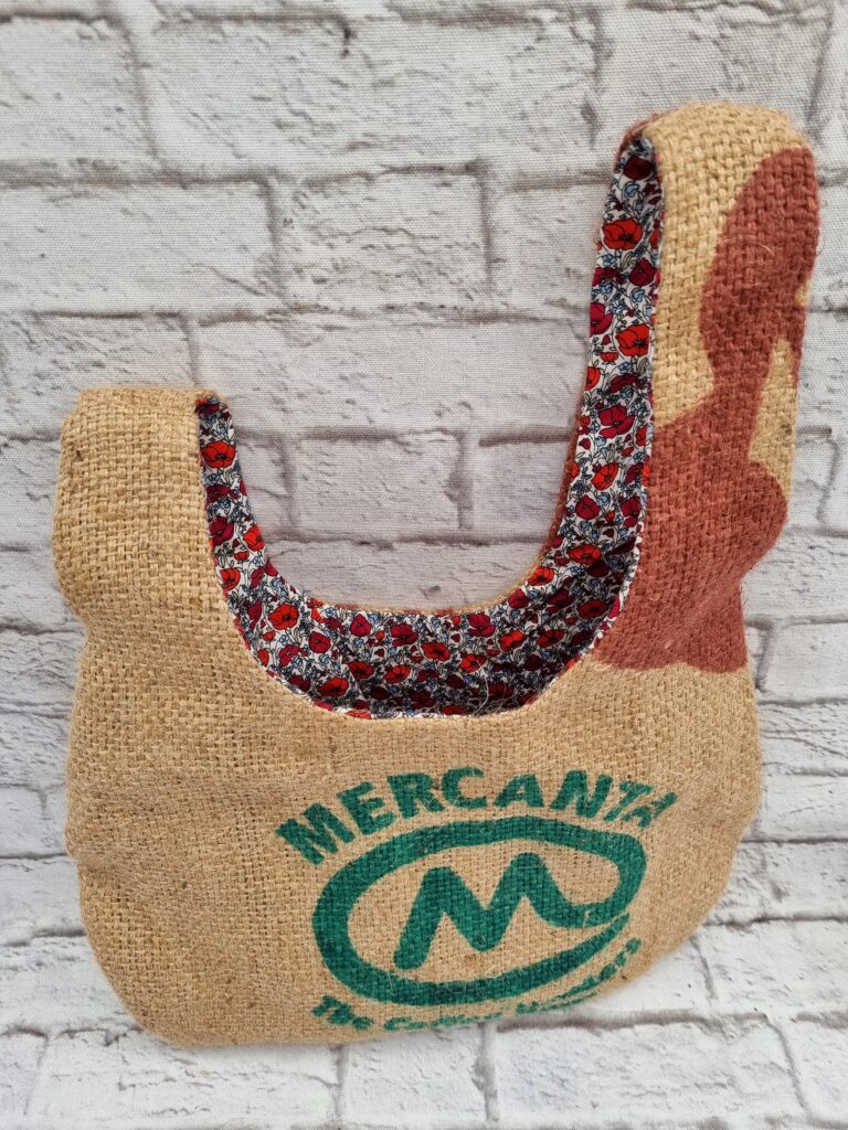 Japanese Knot Bag with a floral cotton lining