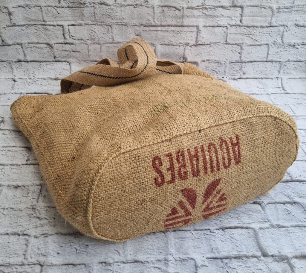 Recycled coffee sack tote bag Alpes Andinos