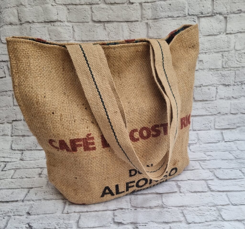 Recycled coffee sack tote bag Don Alfonso