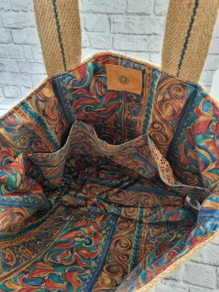 Recycled coffee sack tote bag