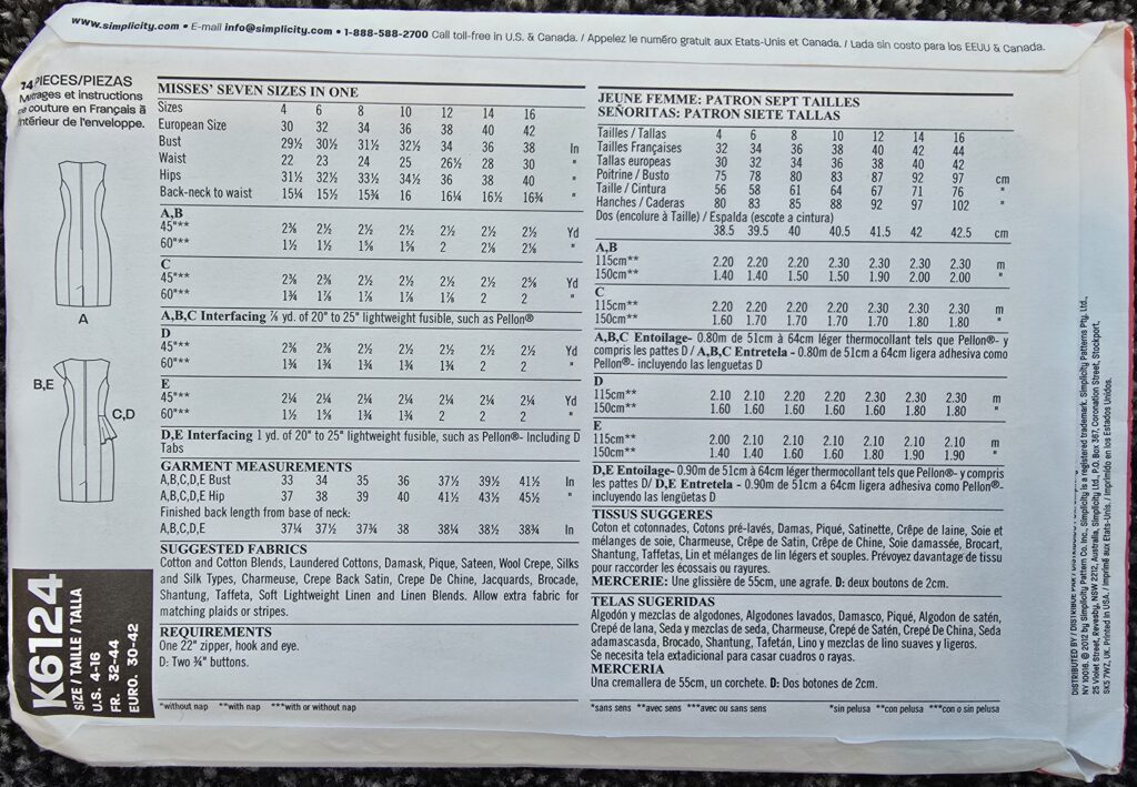 New Look K6124 Sewing Pattern