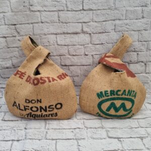 Japanese knot bags from coffee sack